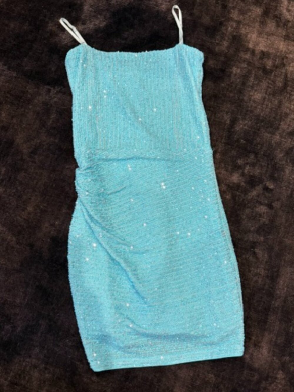 Katie J Girls Small Like New Light Blue Sequin Dress